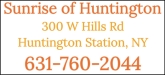 Sunrise of Huntington Sponsorship Banner